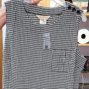 Norm Thompson Sleeveless Checkered Jumper Med.